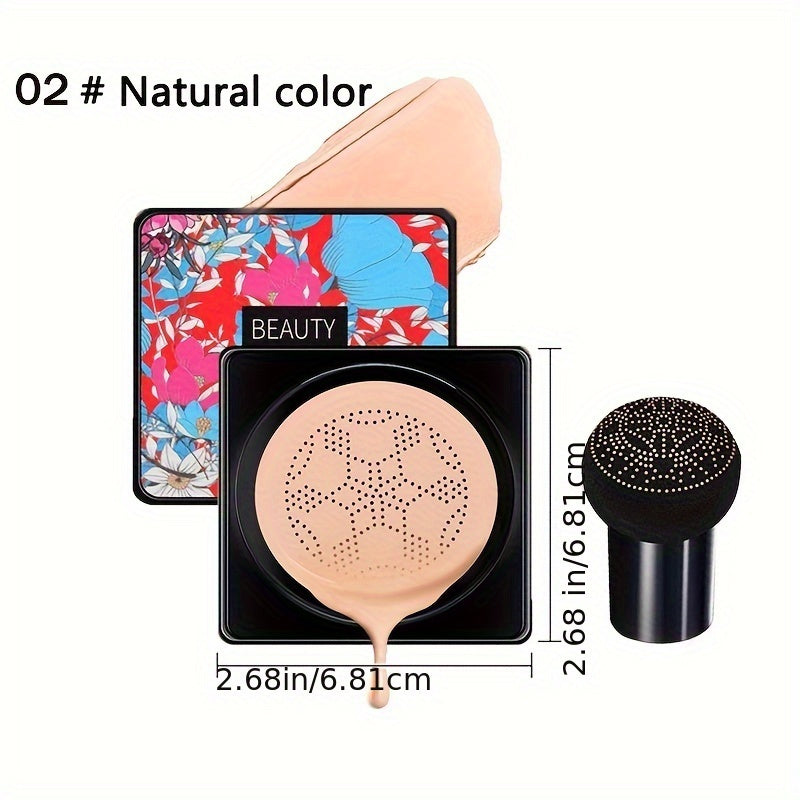 Crema CC de doble color con forma de hongo para mujer, control de grasa, acabado mate nude, tono beige claro