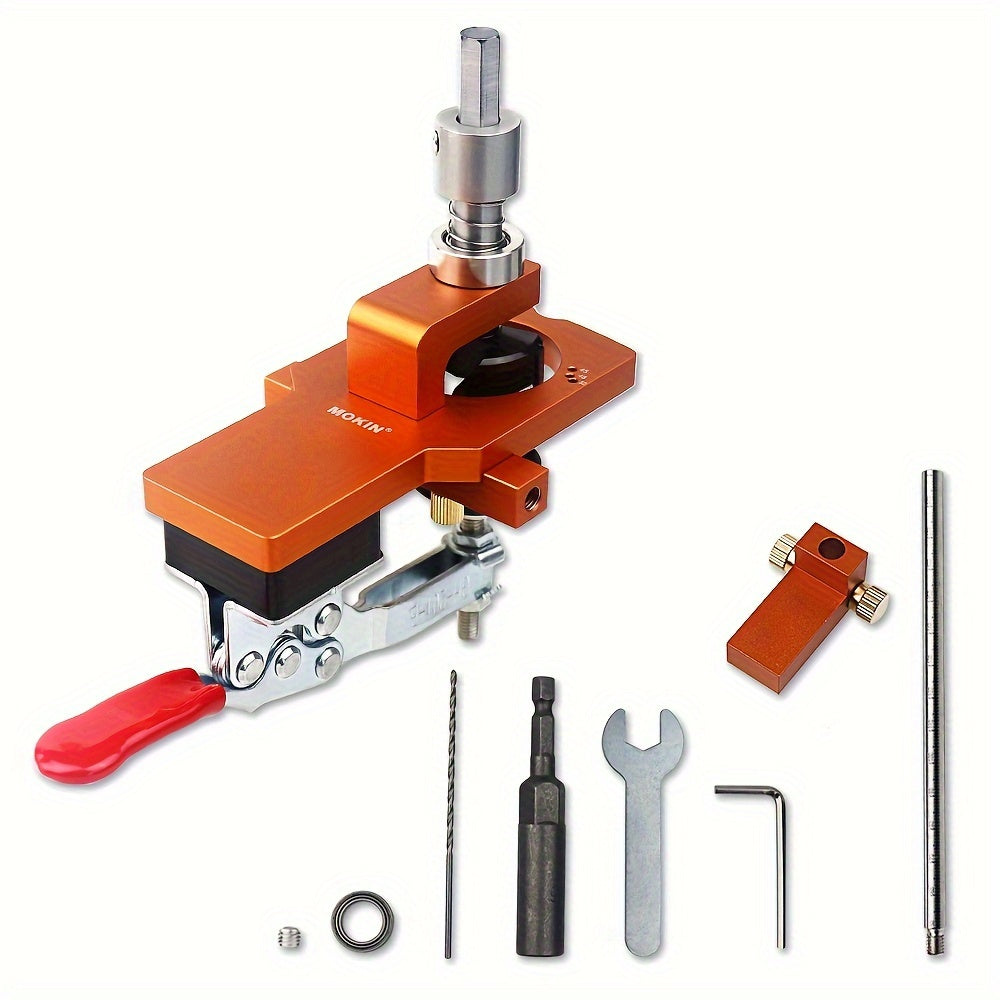 Adjustable Aluminum Cabinet Door Boring Jig for 35mm Hinge Hole Drilling Woodworking Tool