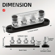 Мини-блок распределения питания, шина 150A, 12V, 48V DC, 300V AC, морской, автомобильный, солнечный