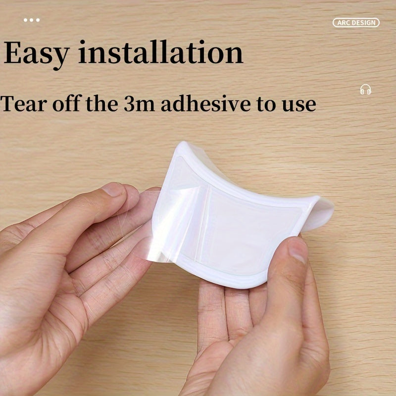 Ganchos de pared de plástico con diseño curvado para colgar sombreros, bolsos y accesorios