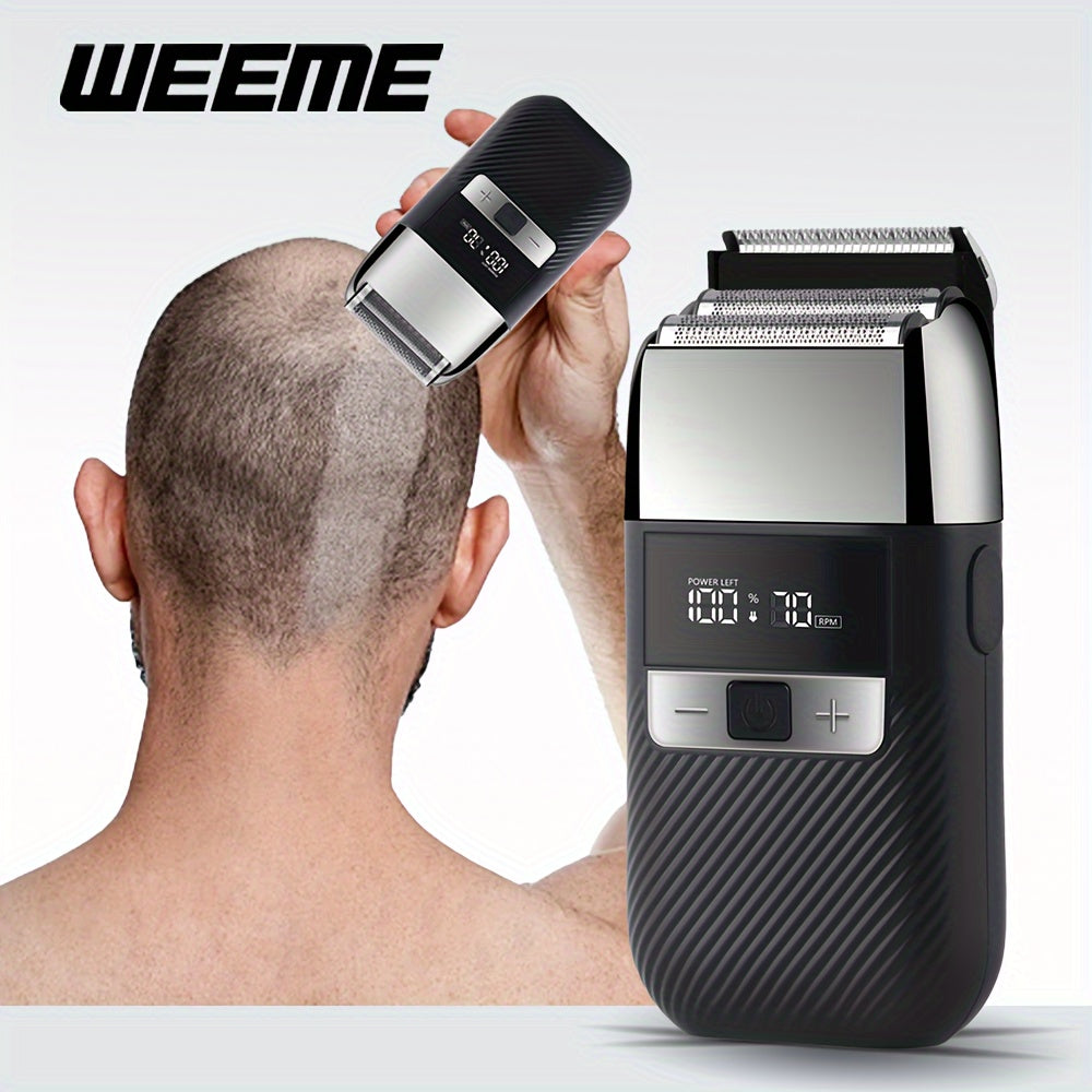 Мужской набор электробритвы с двойными лезвиями триммер бритва набор для красоты ЖК-дисплей USB зарядка