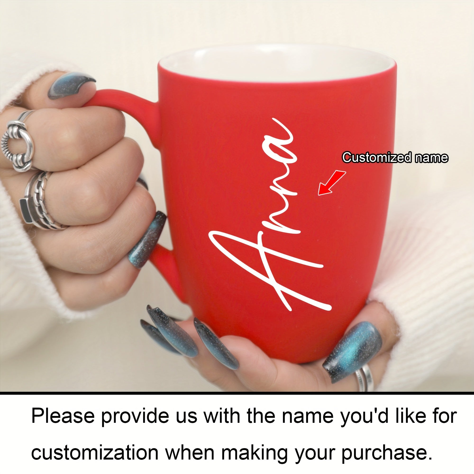 Taza de cerámica personalizada de 11oz con diseño de nombre para regalos