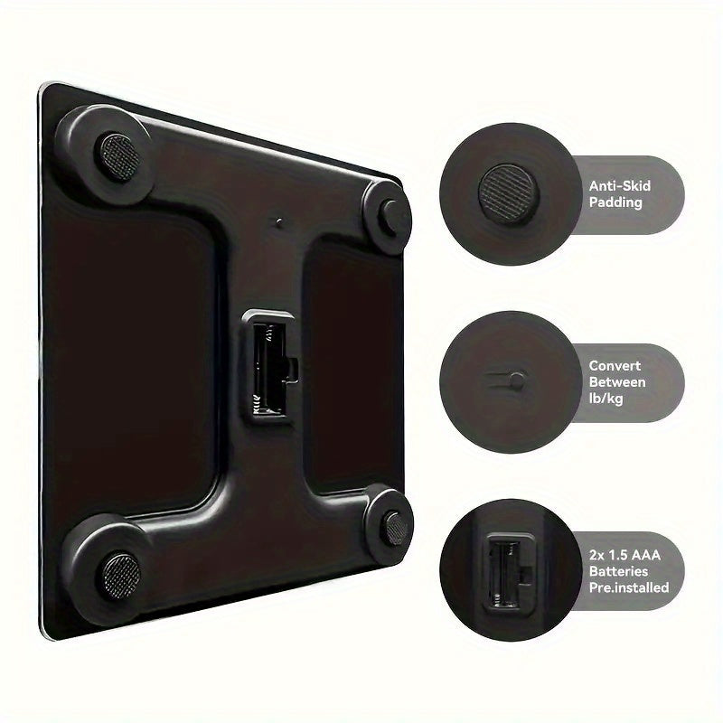 1 dona Uy vazn o‘lchagichi, katta platforma va 176.9KG sig‘imi bilan. Aniq, xavfsiz va batareyali, yuqori aniqlikdagi orqa yoritilgan LCD displey bilan. Ajoyib sovg‘a tanlovi.