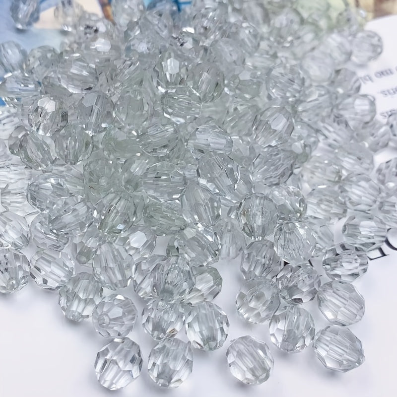 1000 piezas de cuentas de esquina de acrílico transparente de 6mm para bricolaje, joyería y decoración del hogar