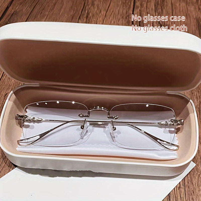 Uniseks yengil ramkasiz presbyopik ko‘zoynaklar oltin rangli zamonaviy stil