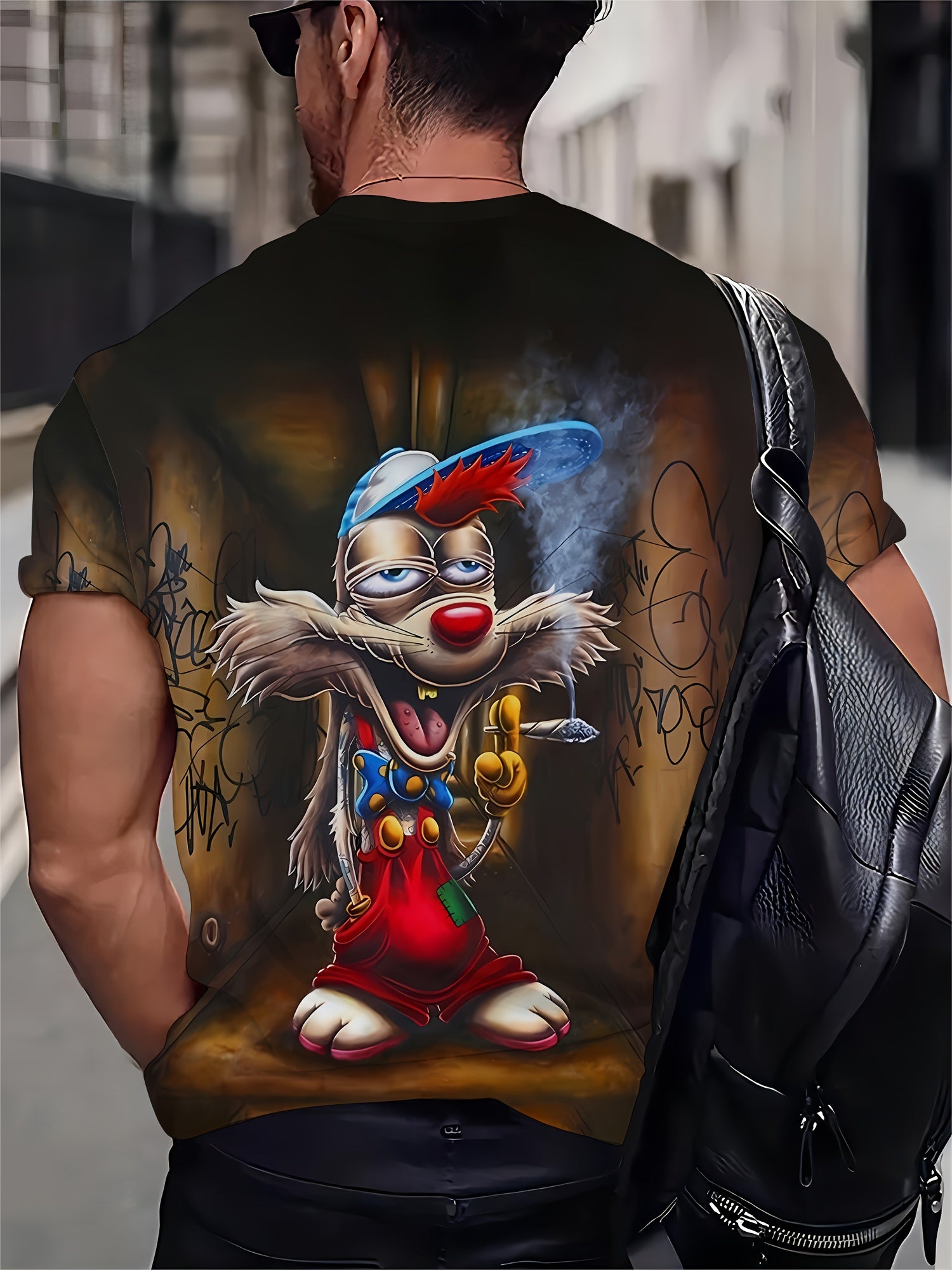 Футболка с 3D-принтом монстров для мужчин больших размеров, короткий рукав, круглый вырез, лето, полиэстер, повседневная спортивная