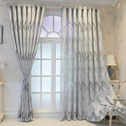 Jacquard Window Sheer Curtain with Leaf Design for Living Room Bedroom Balcony