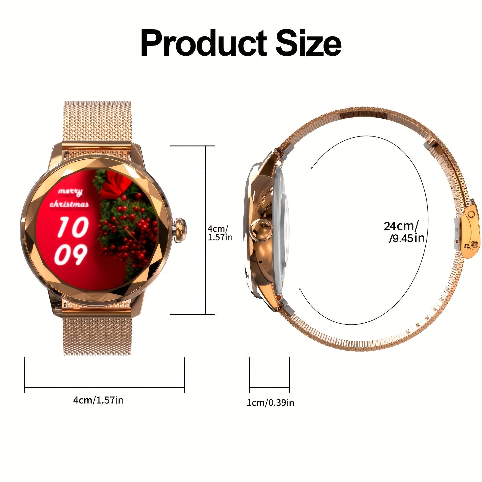 Women's Smart Watch with Call Function Sedentary Reminder Weather Display and Calorie Tracker Silicone Band Compatible with Android and iPhone