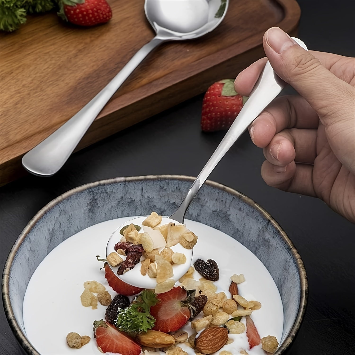 Stainless Steel Appetizer Spoons Ice Cream Scoops Stirring Sticks Cocktail Decor