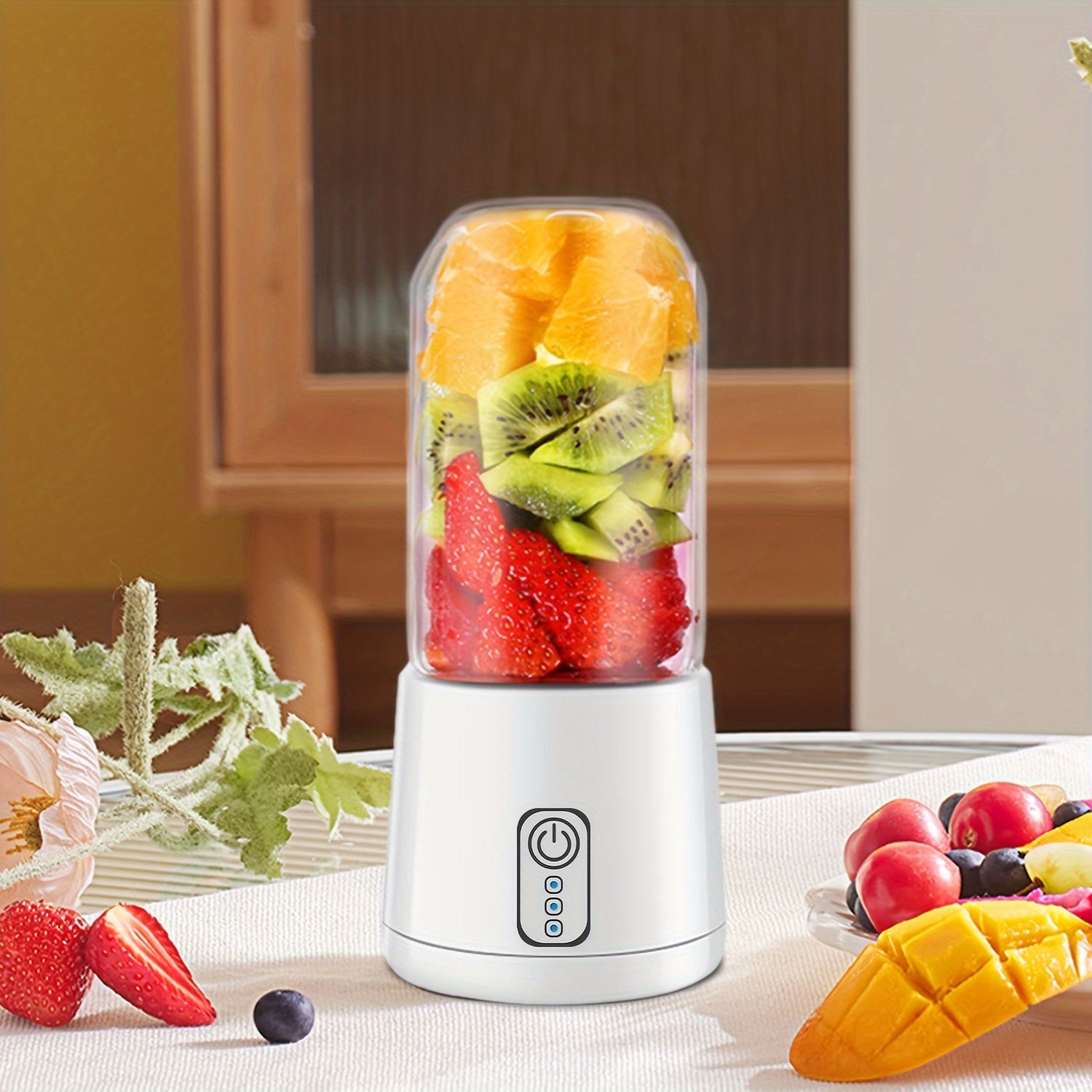 Portable Fruit Juicer Personal Blender Rechargeable USB Smoothie Maker