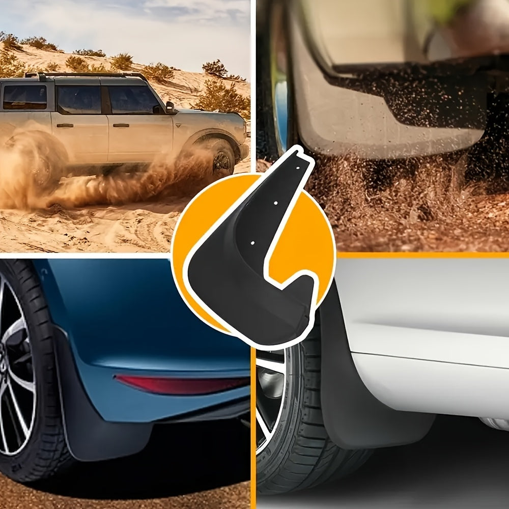 Car Mudguards 4-Pack for SUV Front and Rear Plastic Fenders
