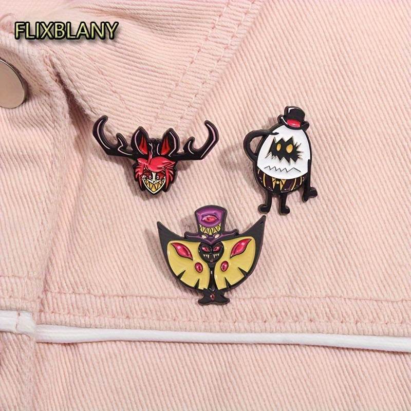 Vampire Bat Enamel Pin for Men Halloween Backpack Hat Brooch Decorative Accessory