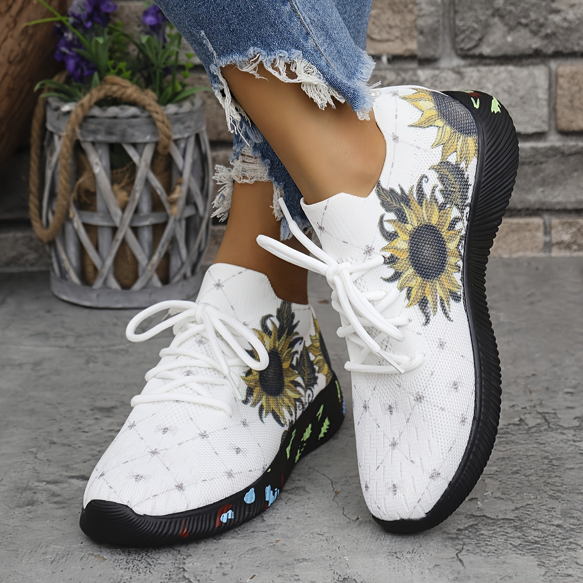 Women's Fashion Print Sneakers Lightweight Breathable EVA Sole