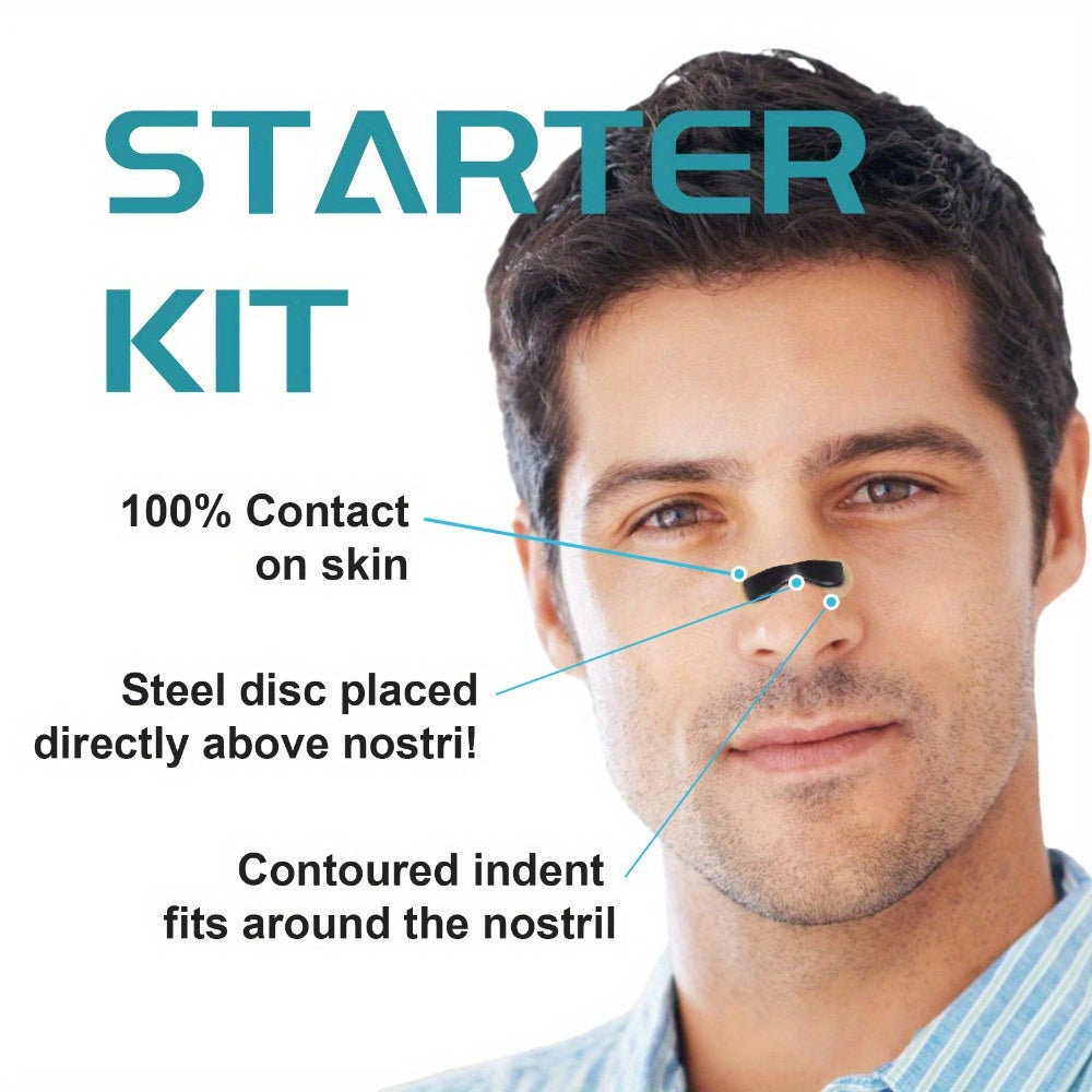 Nasal Breathing Expansion Kit with 4 Nose Clips Magnetic Picker and 30 Magnetic Stickers for Comfortable Fit