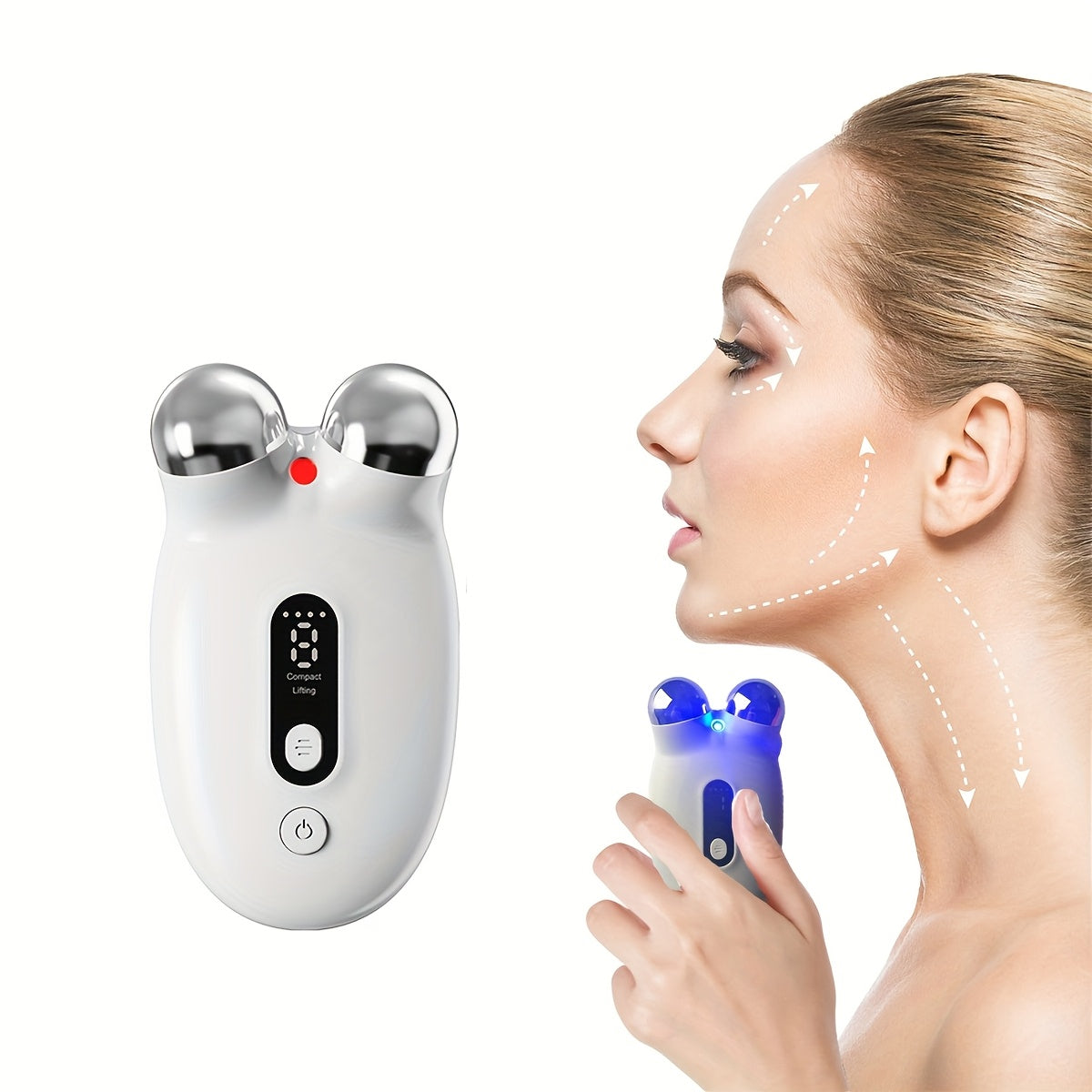 Facial and Neck Massager USB Rechargeable with 3 Modes 9 Intensity Levels