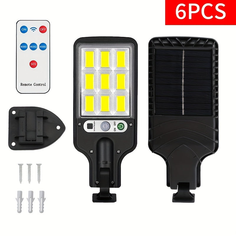 Conjunto de 2, 4 o 6 luces solares de pared para exteriores con sensor de movimiento, 3 modos de iluminación, IP44