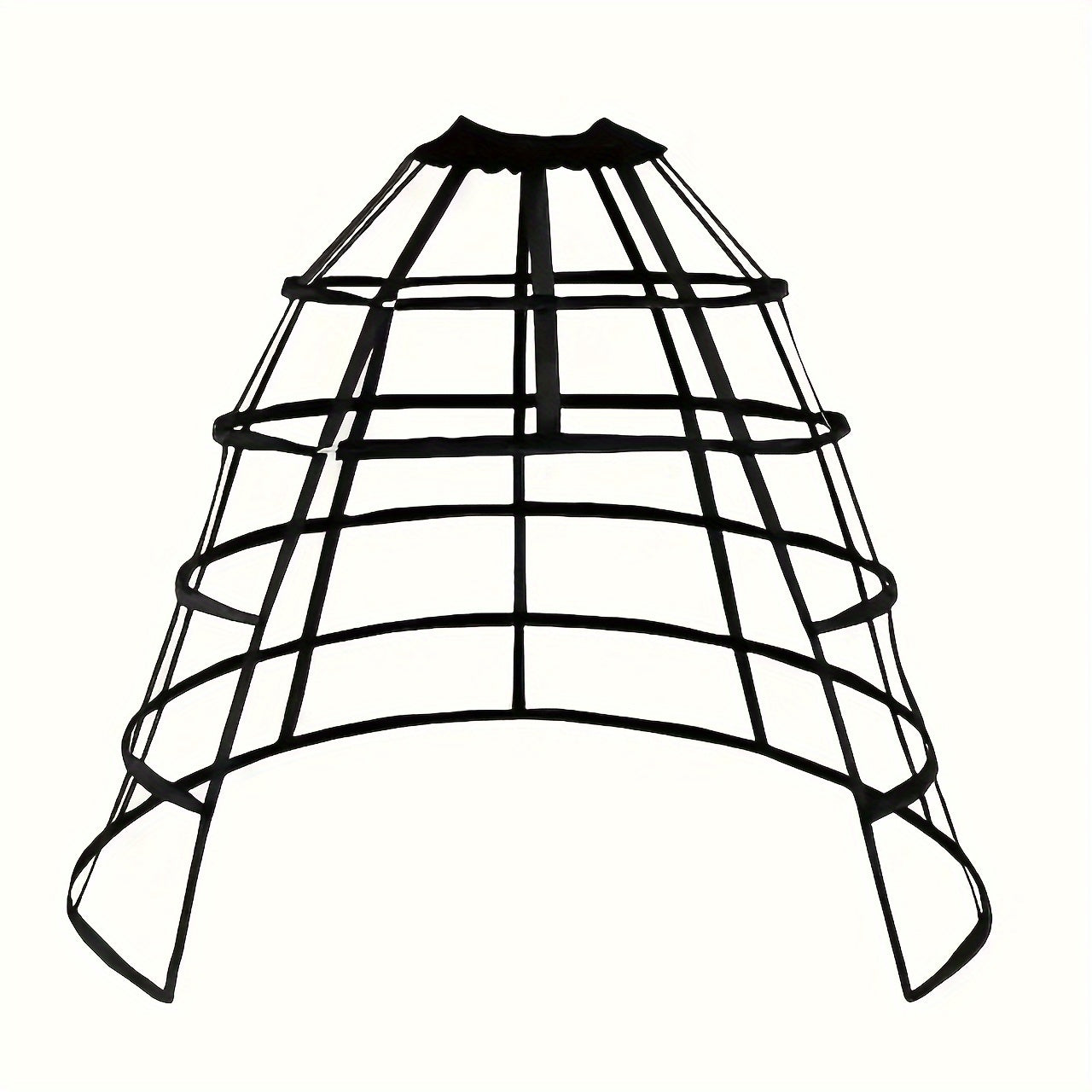 Plus Size Romantic Princess Bridal Petticoat 5-Hoop Split Style for Wedding and Lolita