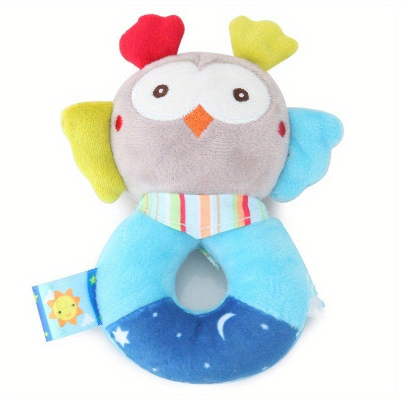 Juguete de peluche con sonajero para bebé con diseño de animal de dibujos animados para infantes y niños pequeños