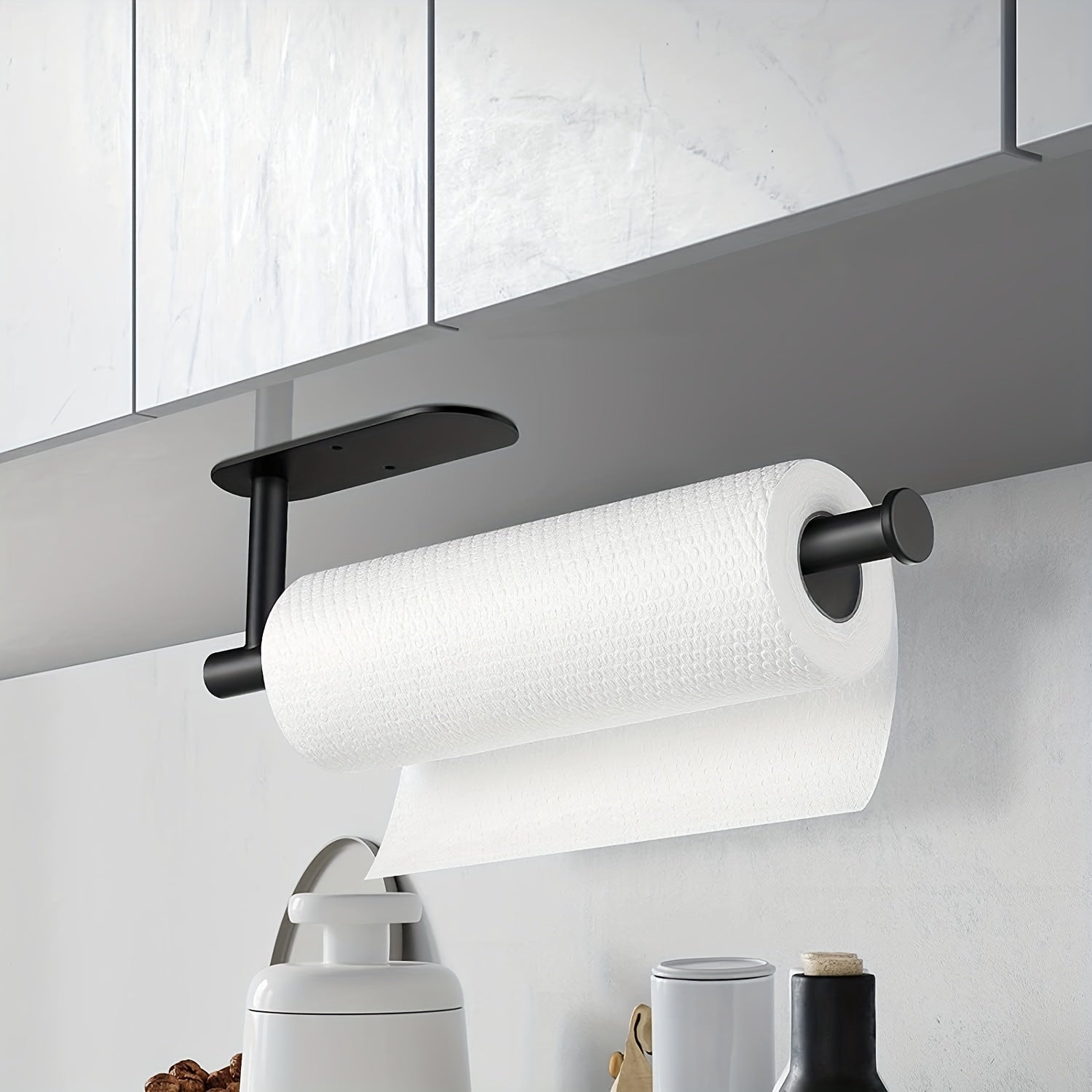 Stainless Steel Wall Mount Paper Towel Holder with Self-Adhesive or Drill Installation