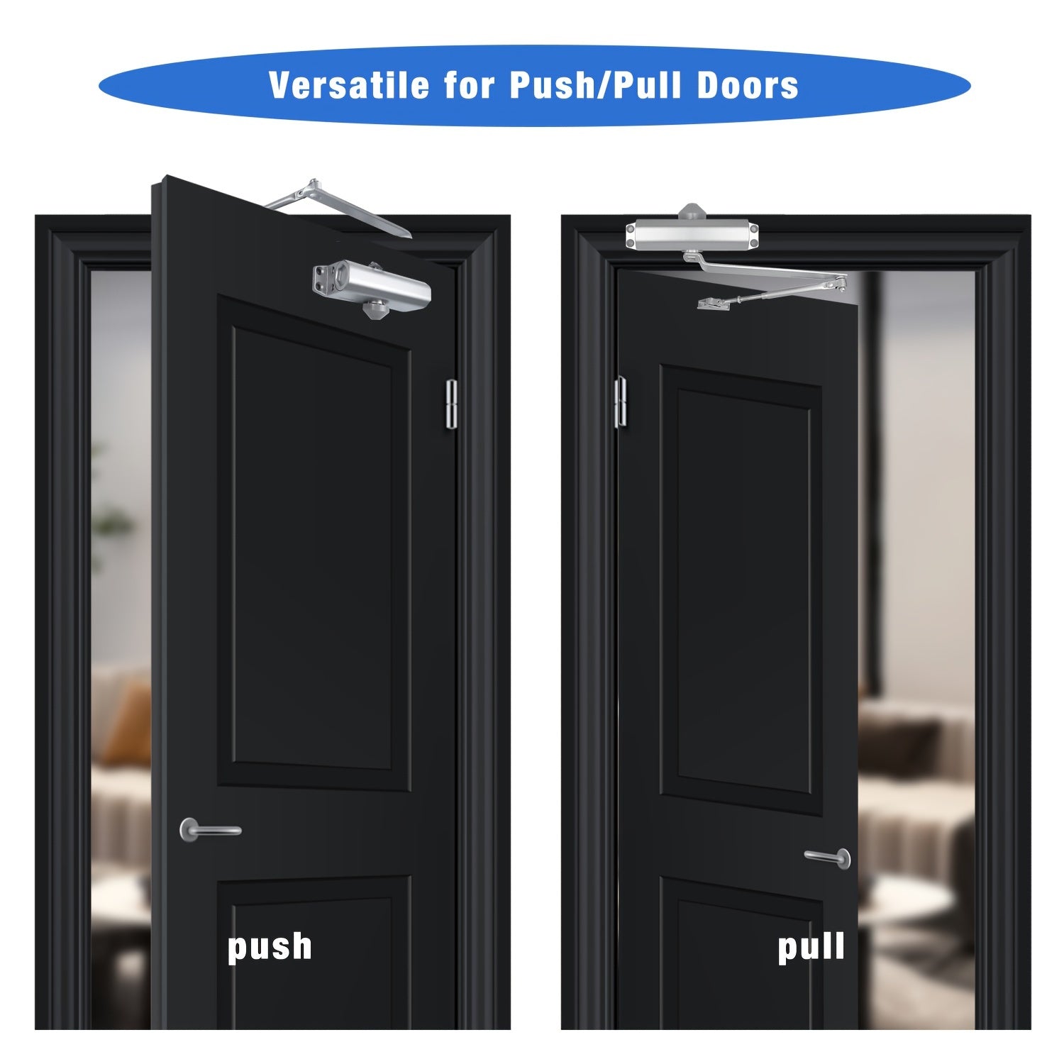 Metal Finish Door Closer Automatic Door Closing Device Touch Remote Control