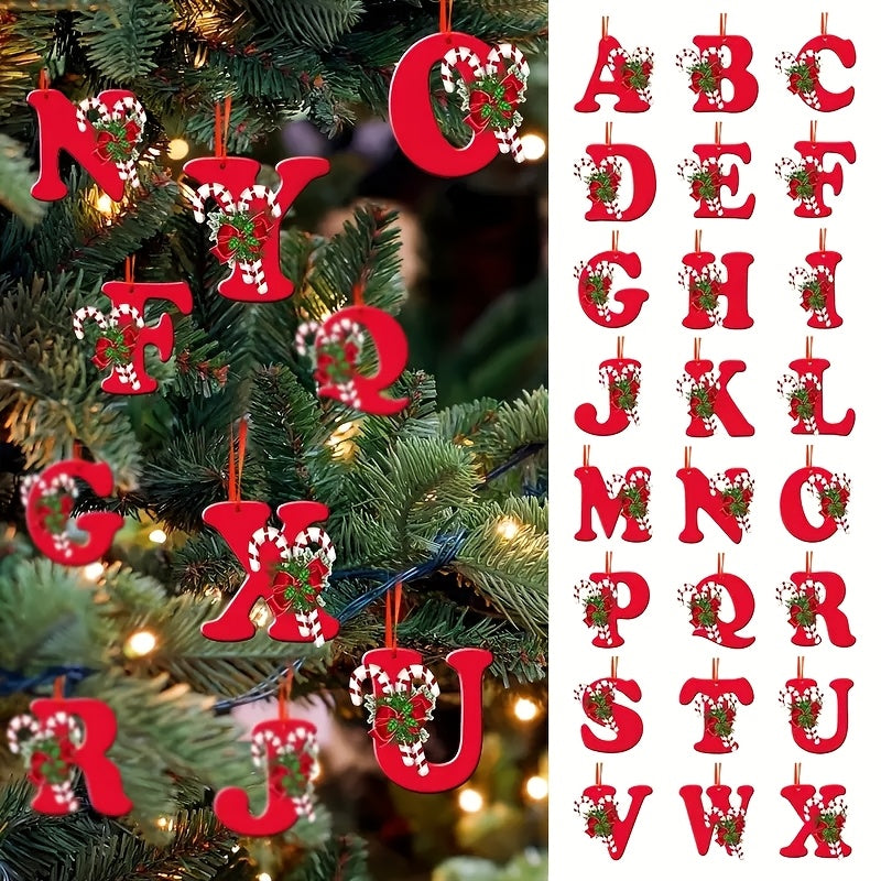 26pcs Acrylic Christmas Tree Ornaments Hanging Pendants for Home and Party Decoration