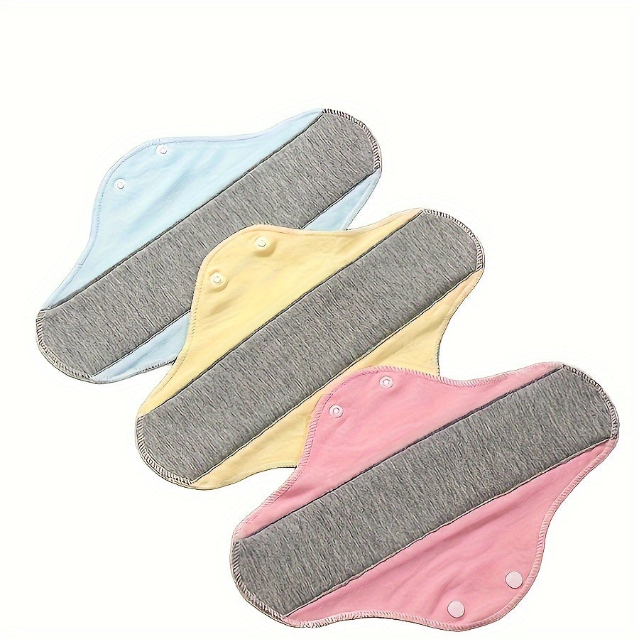 10 Reusable Menstrual Pads with Graphene Antimicrobial Leakproof Waterproof Layer for Women
