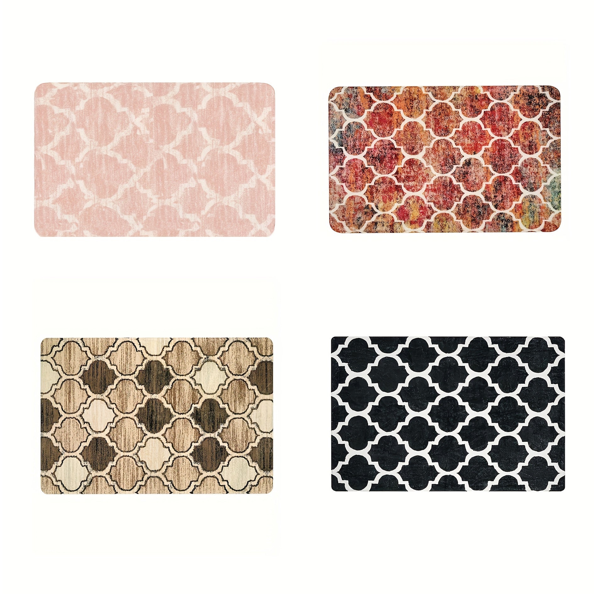 Alfombra de suelo cuadrada antideslizante, resistente a la suciedad, suave para sala de estar, cocina y baño