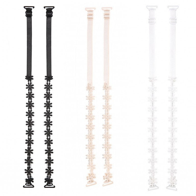 Adjustable Lace Flower Underwear Straps for Women Seamless Lingerie Accessories