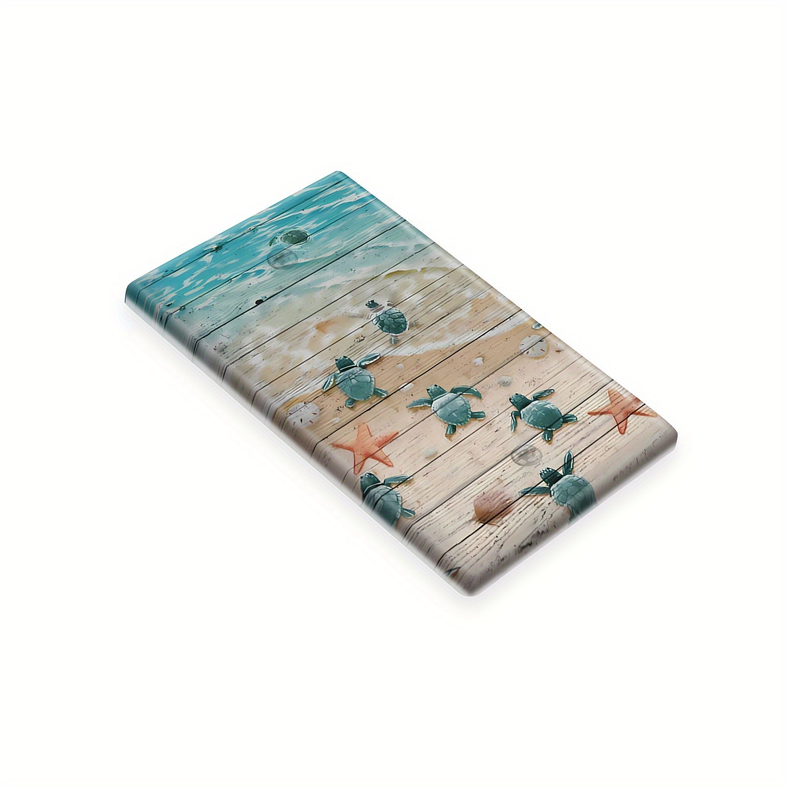 Ocean-Inspired Wooden Wall Switch Cover Decorates Walls Fits Standard Wall Boxes No Wires Needed 1 Piece