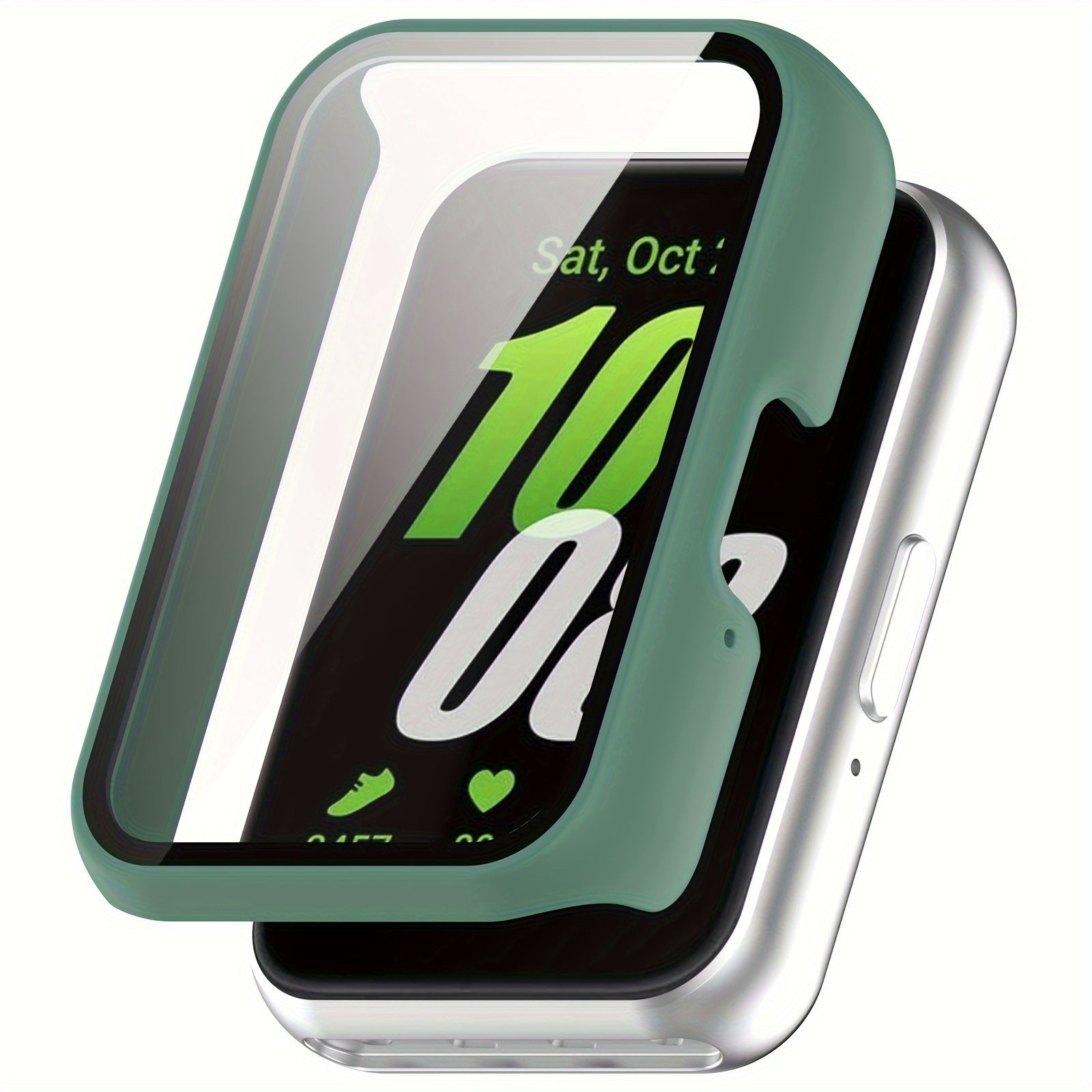 Smartwatch Case for Galaxy Fit3 Tempered Glass Scratch Resistant Hard Shell