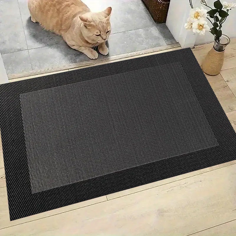 Non-Slip Polyester Doormat Waterproof 1.1cm Thick for Kitchen Entryway