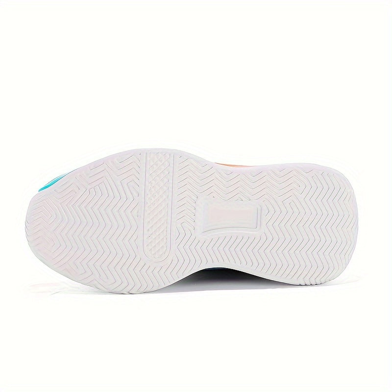 Girls Casual Platform Sneakers with Rotating Button Shock-Absorbing Running Basketball Shoes