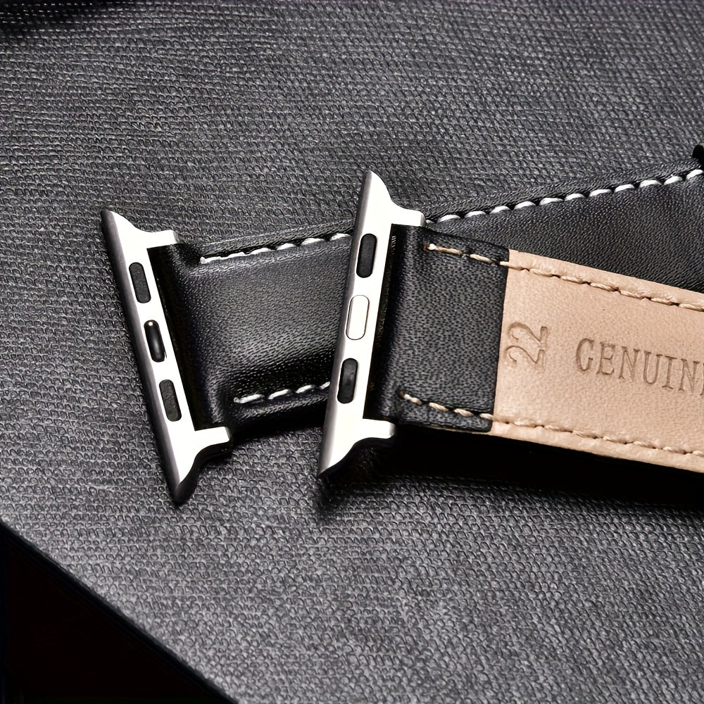 Synthetic Leather Watch Band for Apple Watch Casual Ultra-Soft Adjustable Strap