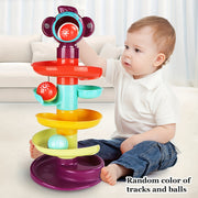 Baby Toy Ball Track Tower for Early Learning Ages 10 Months Plus Plastic Colorful Educational Gift