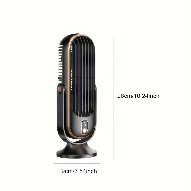 Portable RV Fan with LED Display, 5 Speeds, USB Rechargeable, Quiet Personal Cooling Fan for Home Office Bedroom Camping