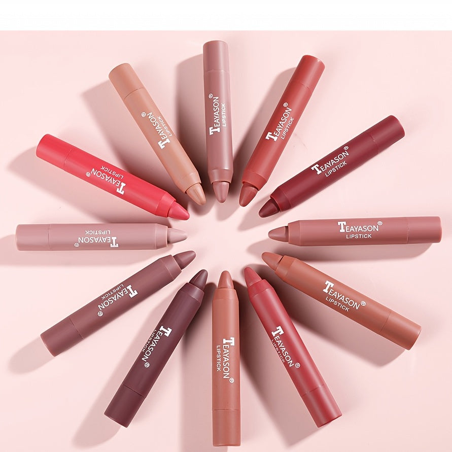 Set de 3 barras de labios mate para mujer, Velvet Air Cream, tonos nude de larga duración