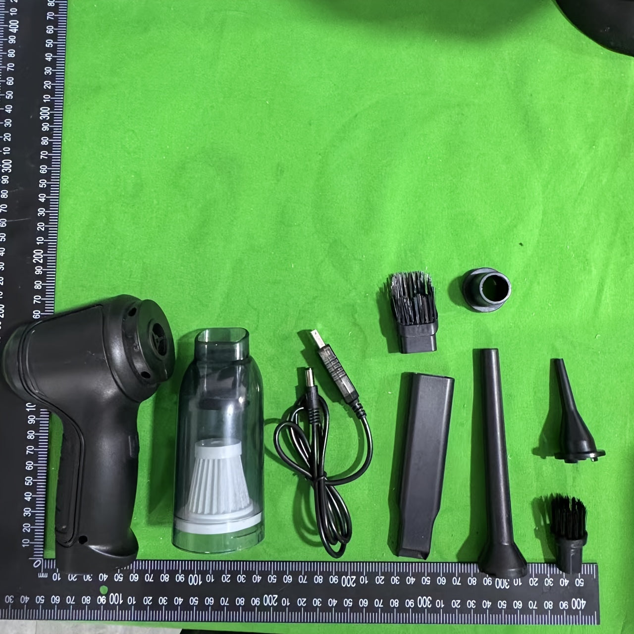 Ручной пылесос с комплектом аксессуаров, тканевым фильтром, зарядкой через USB, беспроводной, ≤36V, из ABS-пластика, функция продувки и всасывания, 0-200Вт, литиевая батарея 1200мАч, перезаряжаемый, тихий 60дБ, 4КПа