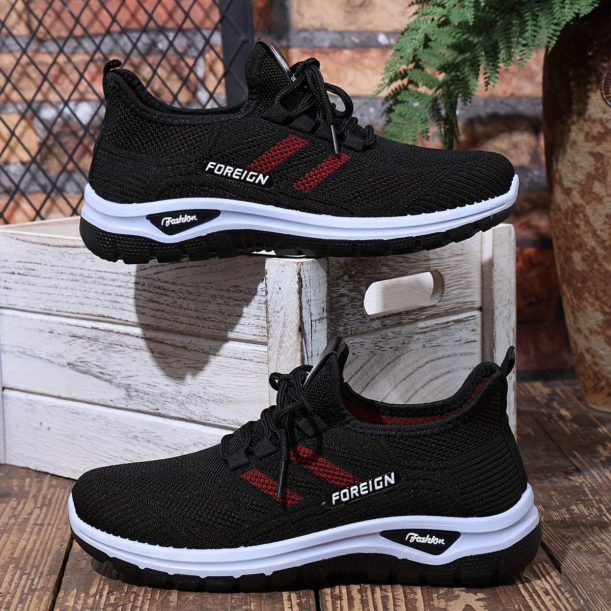 Women’s Casual Running Shoes White Pink Breathable Non-Slip