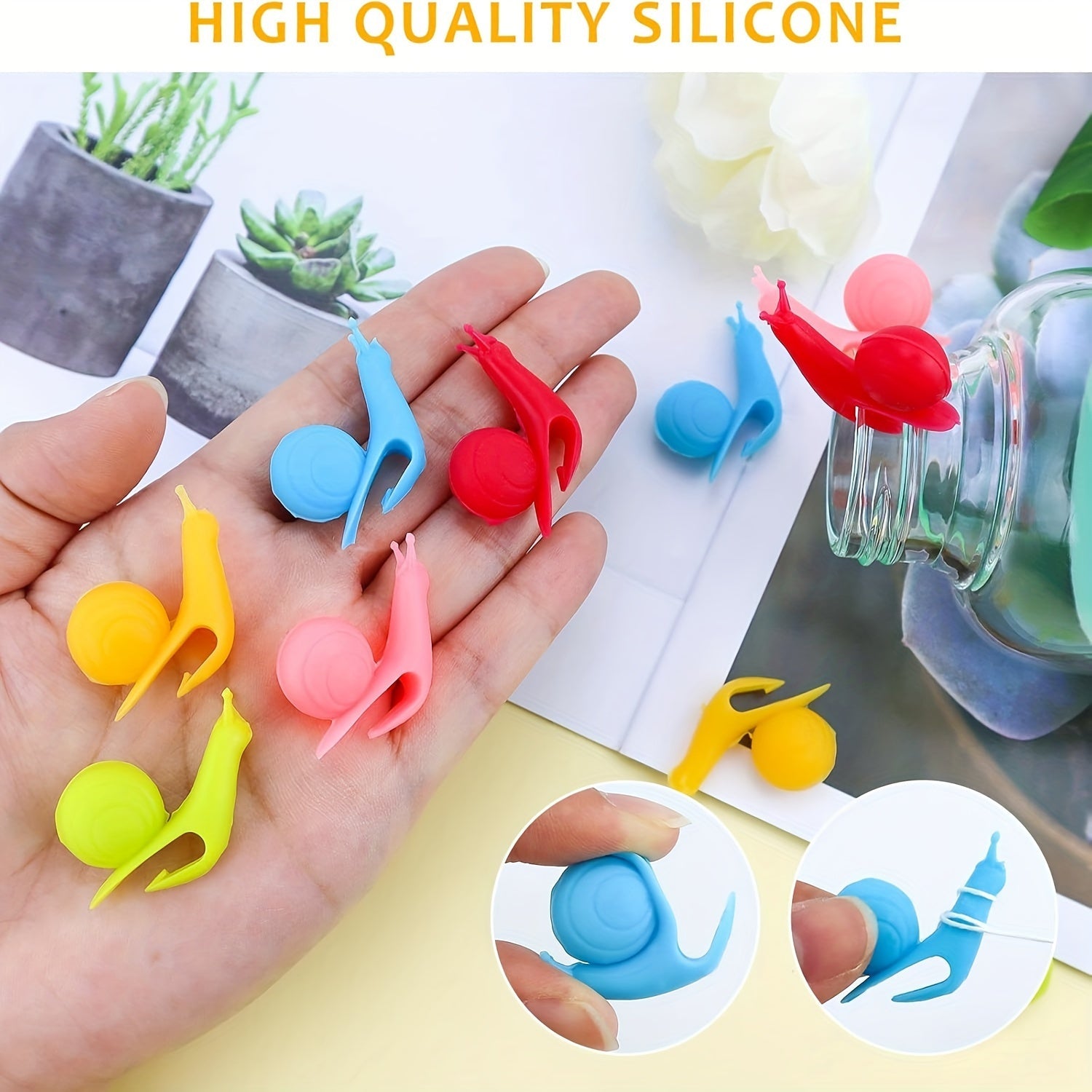 Silicone Tea Clip in Snail Shape for Mug Tea Bag Holder Random Color