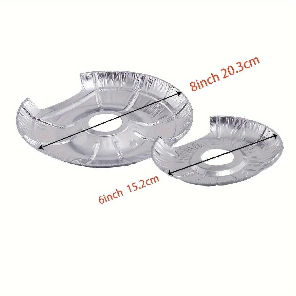 Disposable Aluminum Foil Drip Pan Liners for Electric Stove Burners 15.24cm 20.32cm