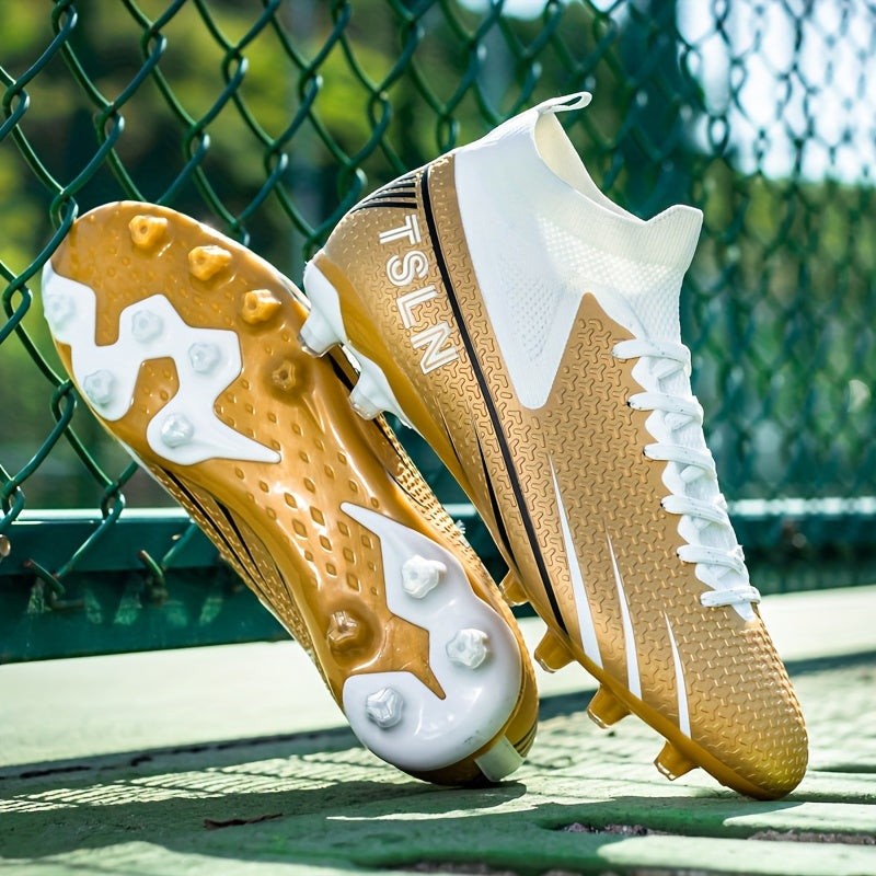 Unisex Soccer Cleats Breathable Anti-Skid Outdoor FG Sports Shoes for Men Women