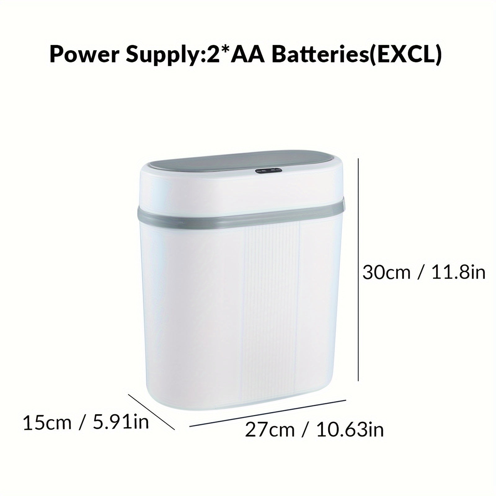 12L Touchless Trash Can with Sensor Battery Operated Kitchen Bathroom Office