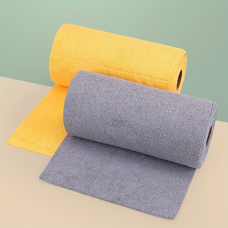 Disposable Microfiber Dish Rags on Roll, Reusable Soft Cleaning Towels