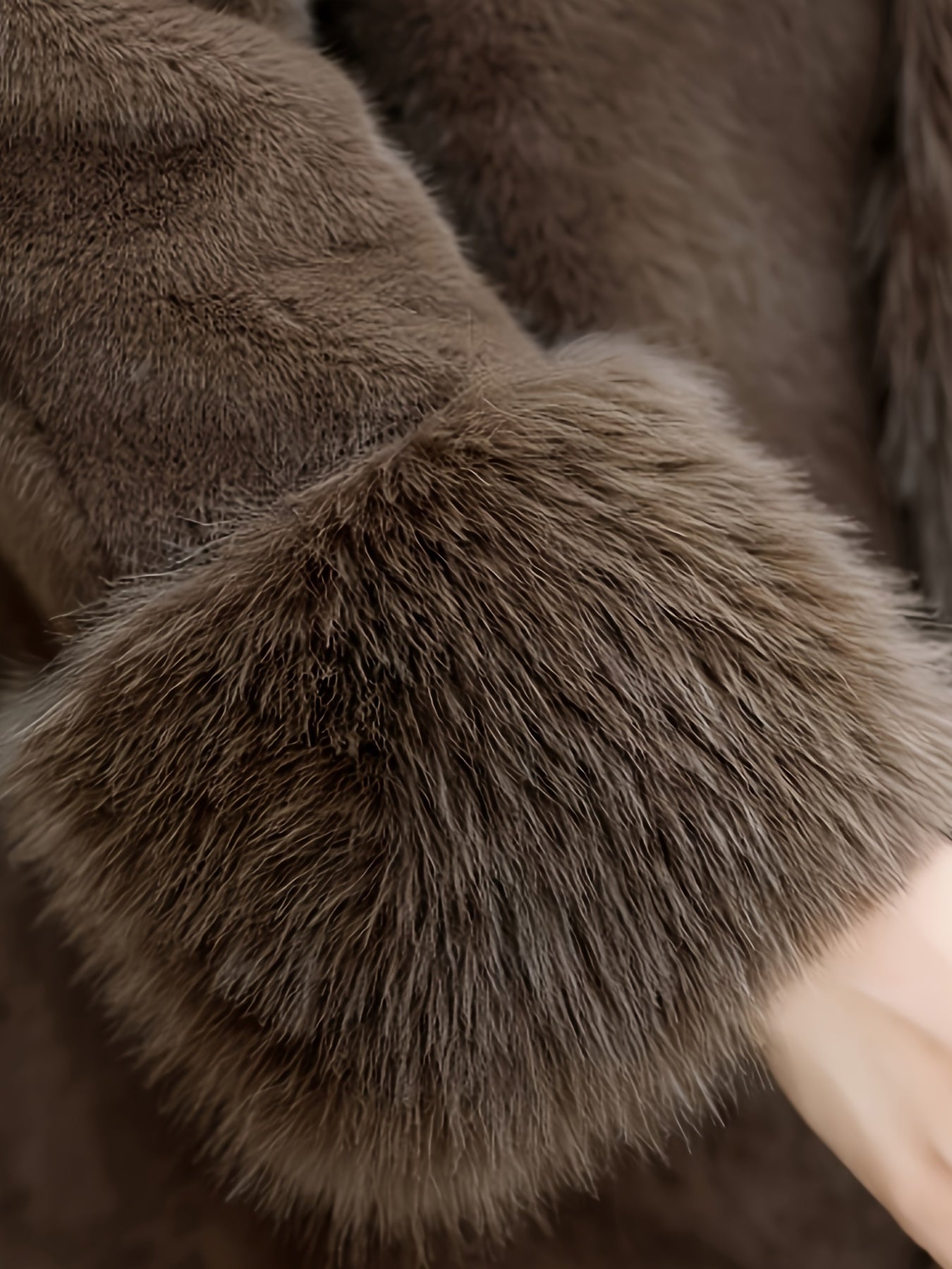 Пальто из искусственного меха большого размера с длинным рукавом, однотонное зимнее верхнее платье для женщин