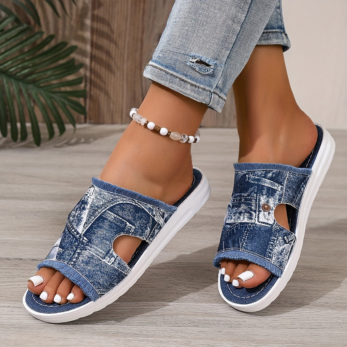 Women's Open-Toe Sandals Large Size Casual Summer Lightweight Straps