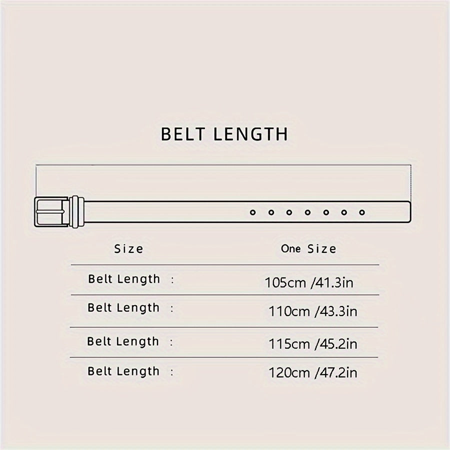 Women's Two-Tone PU Leather Belt for Casual and Business Wear