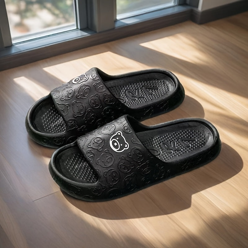 Ayollar uchun EVA slaydlar, sirpanishga qarshi ichki va tashqi uy choyshablari, qora va oq aksentlar