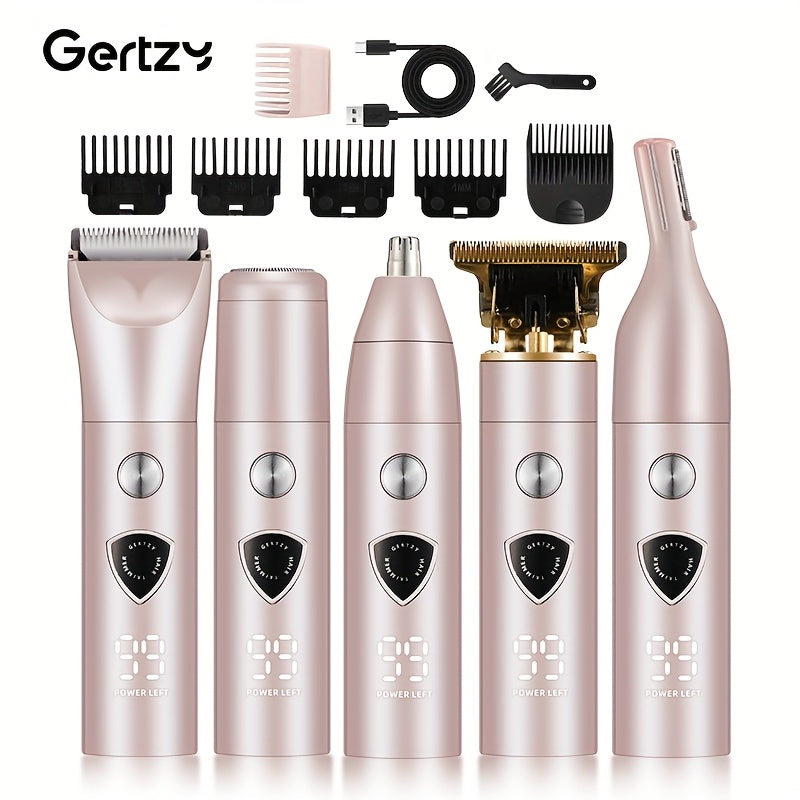 Электрический набор красоты с 5 функциями: триммер для волос, бритва для бровей, носа, ушей, машинка для стрижки бороды