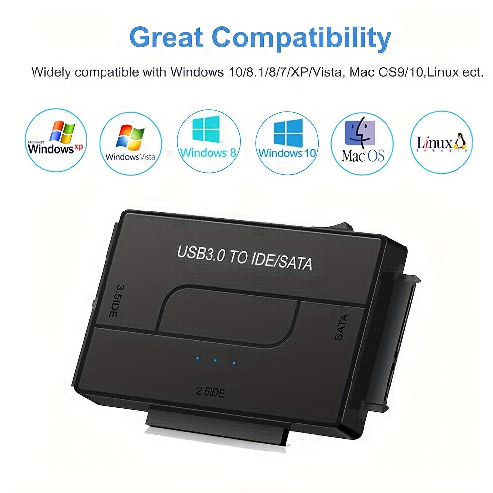 USB 3.0 SATA IDE Hard Drive Adapter Kit for 2.5 and 3.5 Inch HDD SSD