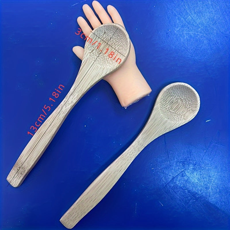 Set of 10 Wooden Long Handle Spoons for Coffee and Cooking